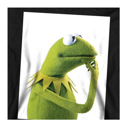 Black - Side - The Muppets Unisex Adult Ponder Kermit Midweight Sweatshirt