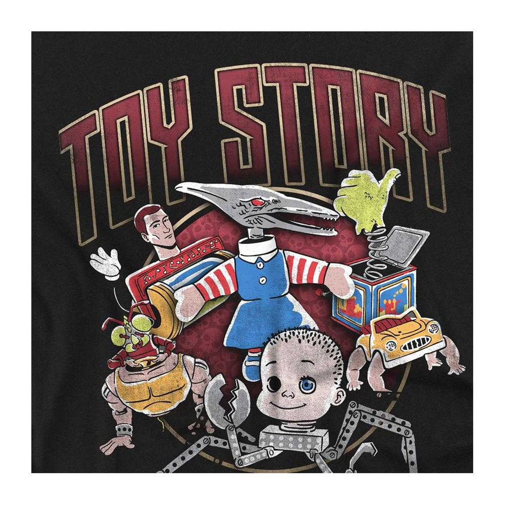 Black - Side - Toy Story Womens-Ladies Sid´s Toys Rock Fitted T-Shirt