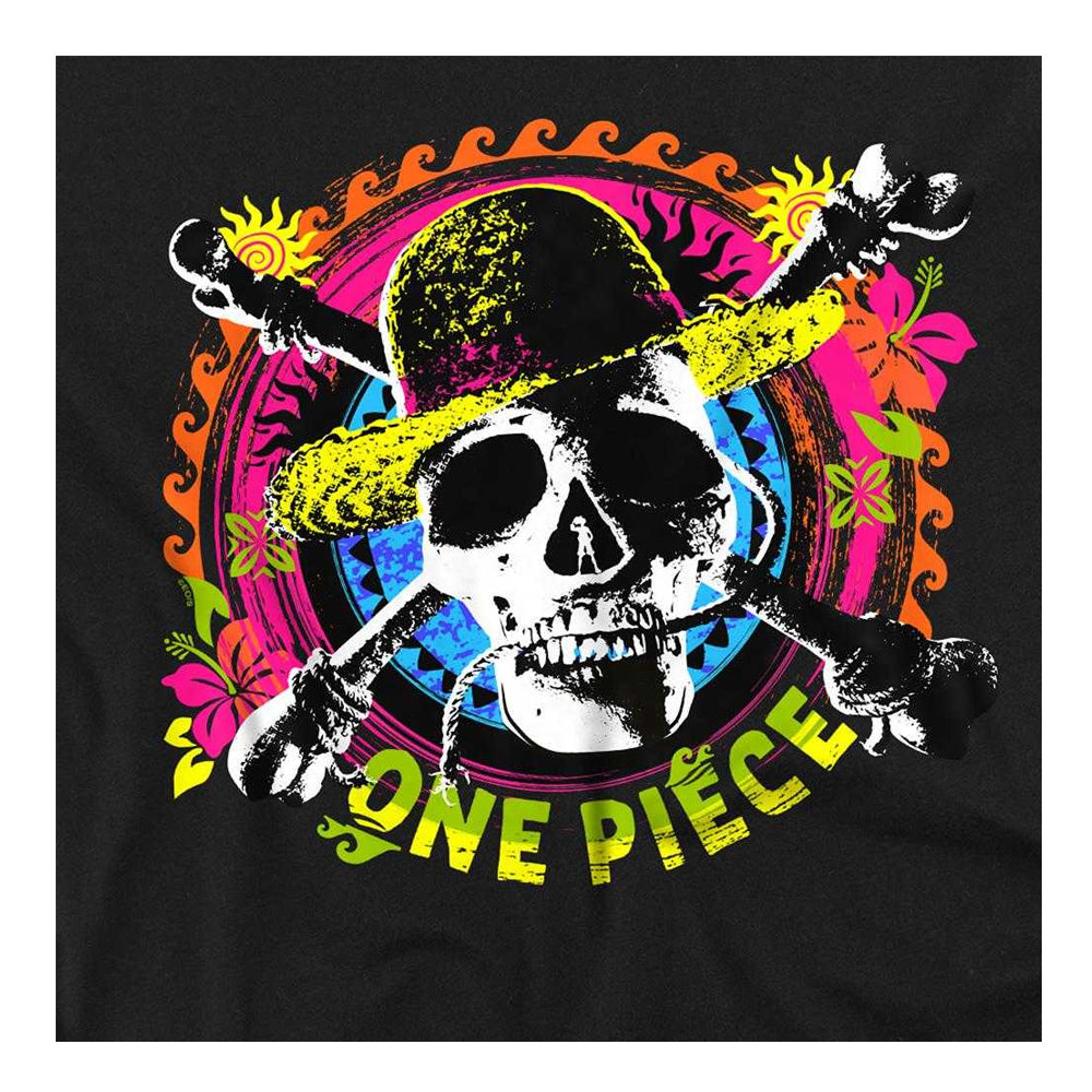 Black - Side - One Piece Womens-Ladies Jolly Roger Tropical Ringspun Cotton T-Shirt