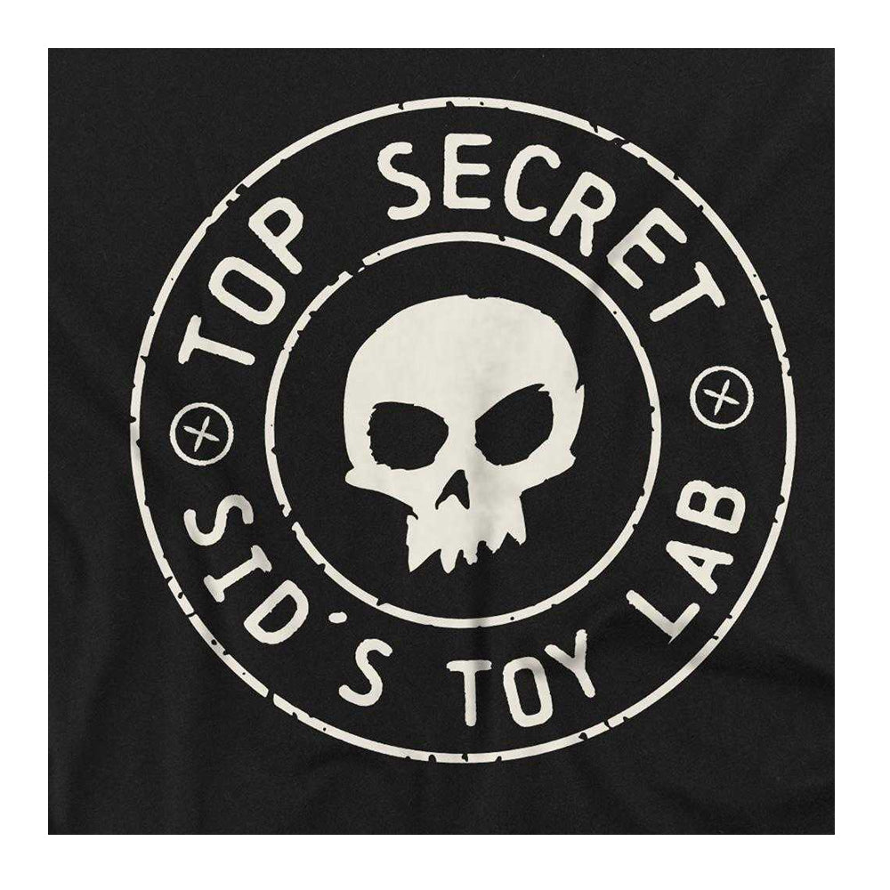 Black - Side - Toy Story Womens-Ladies Sid´s Toy Lab Badge Fitted T-Shirt