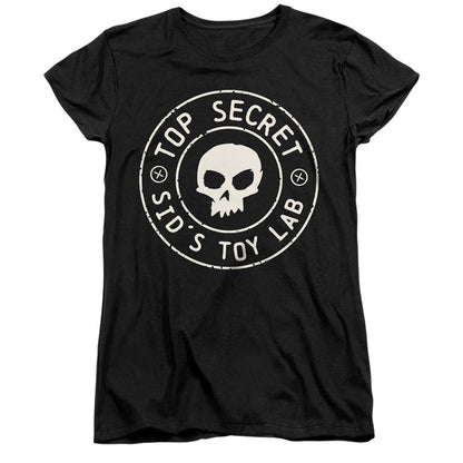 Black - Front - Toy Story Womens-Ladies Sid´s Toy Lab Badge Fitted T-Shirt