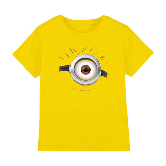 Yellow - Front - Minions Childrens-Kids Face T-Shirt