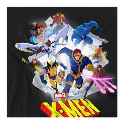 Black - Side - X-Men 97 Womens-Ladies Mutant Poster Ringspun Cotton Fitted T-Shirt