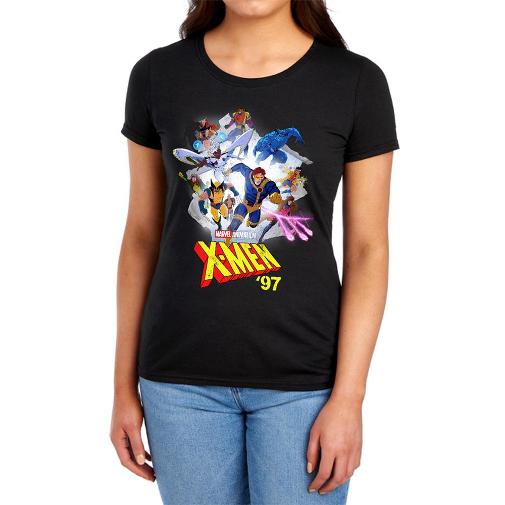 Black - Lifestyle - X-Men 97 Womens-Ladies Mutant Poster Ringspun Cotton Fitted T-Shirt