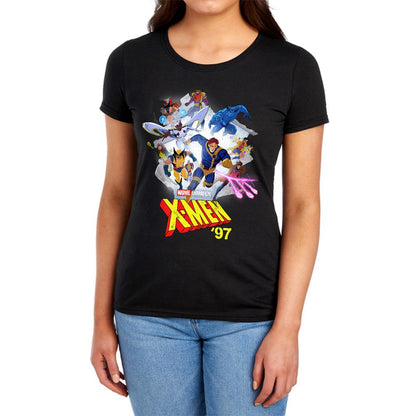 Black - Lifestyle - X-Men 97 Womens-Ladies Mutant Poster Ringspun Cotton Fitted T-Shirt