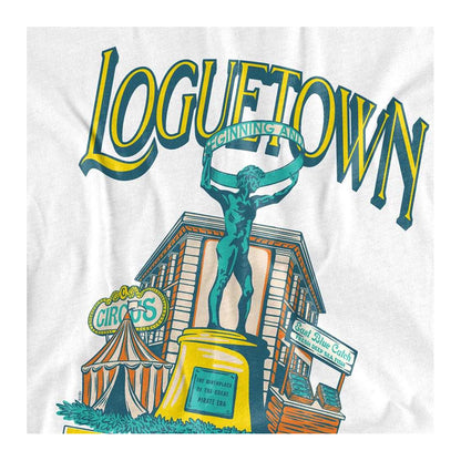 White - Side - One Piece Womens-Ladies Loguetown Market Fitted T-Shirt
