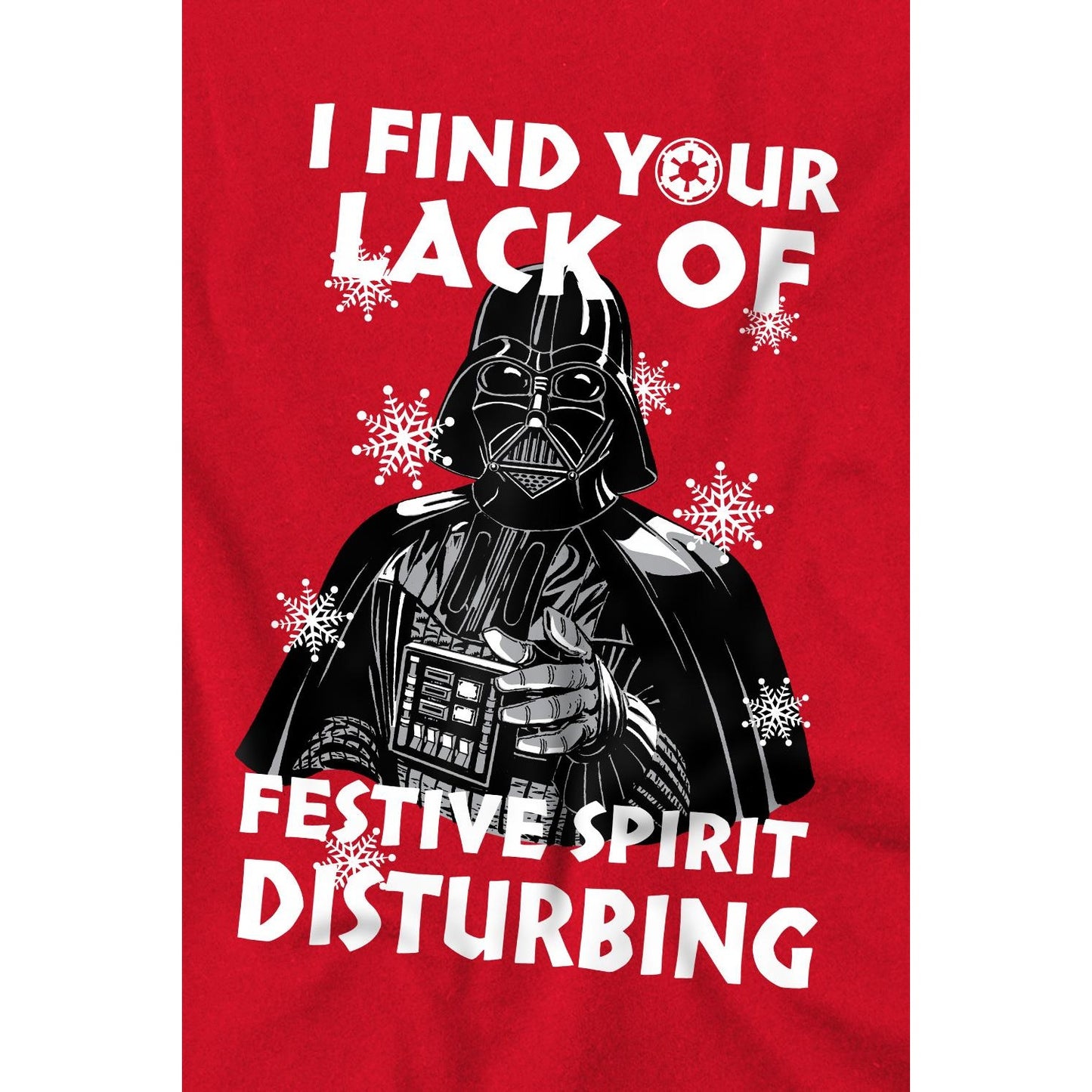 Red - Lifestyle - Star Wars Mens Lack Of Spirit Darth Vader Christmas T-Shirt