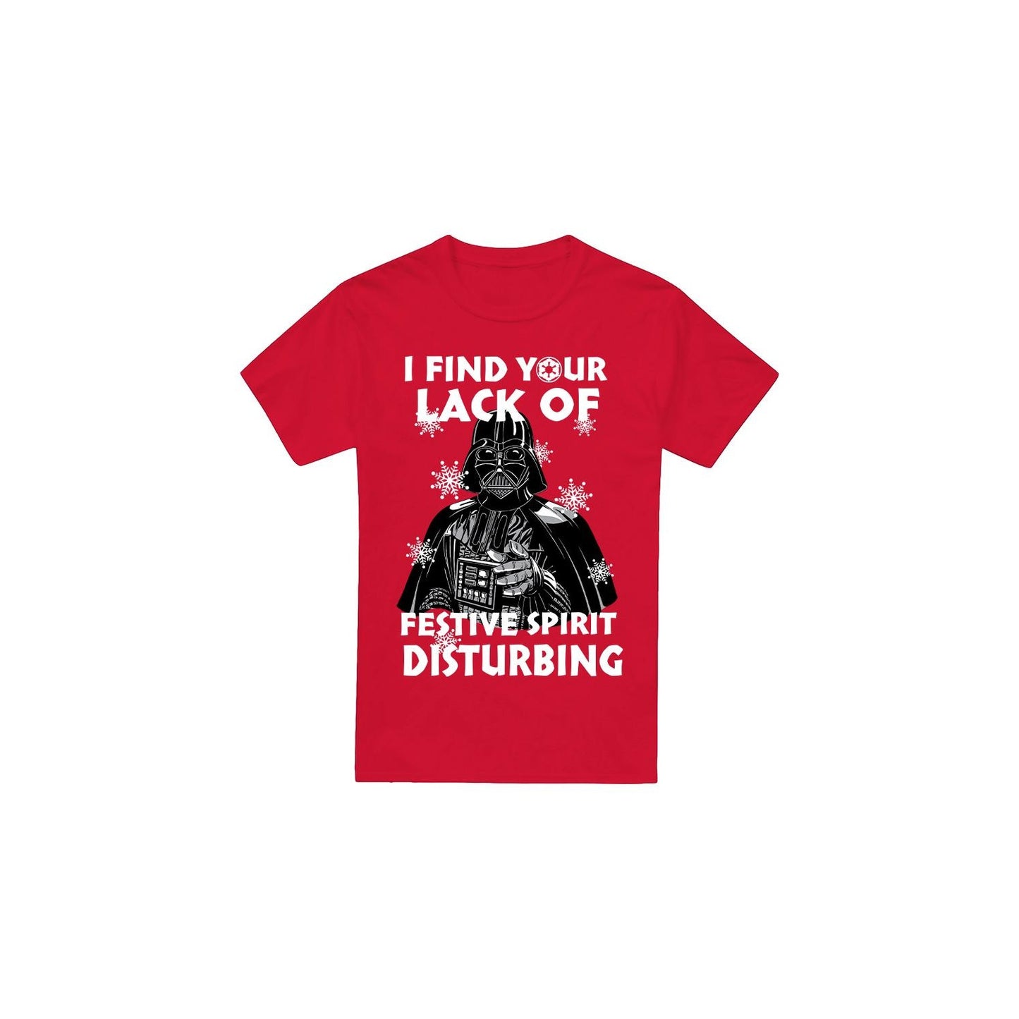 Red - Front - Star Wars Mens Lack Of Spirit Darth Vader Christmas T-Shirt