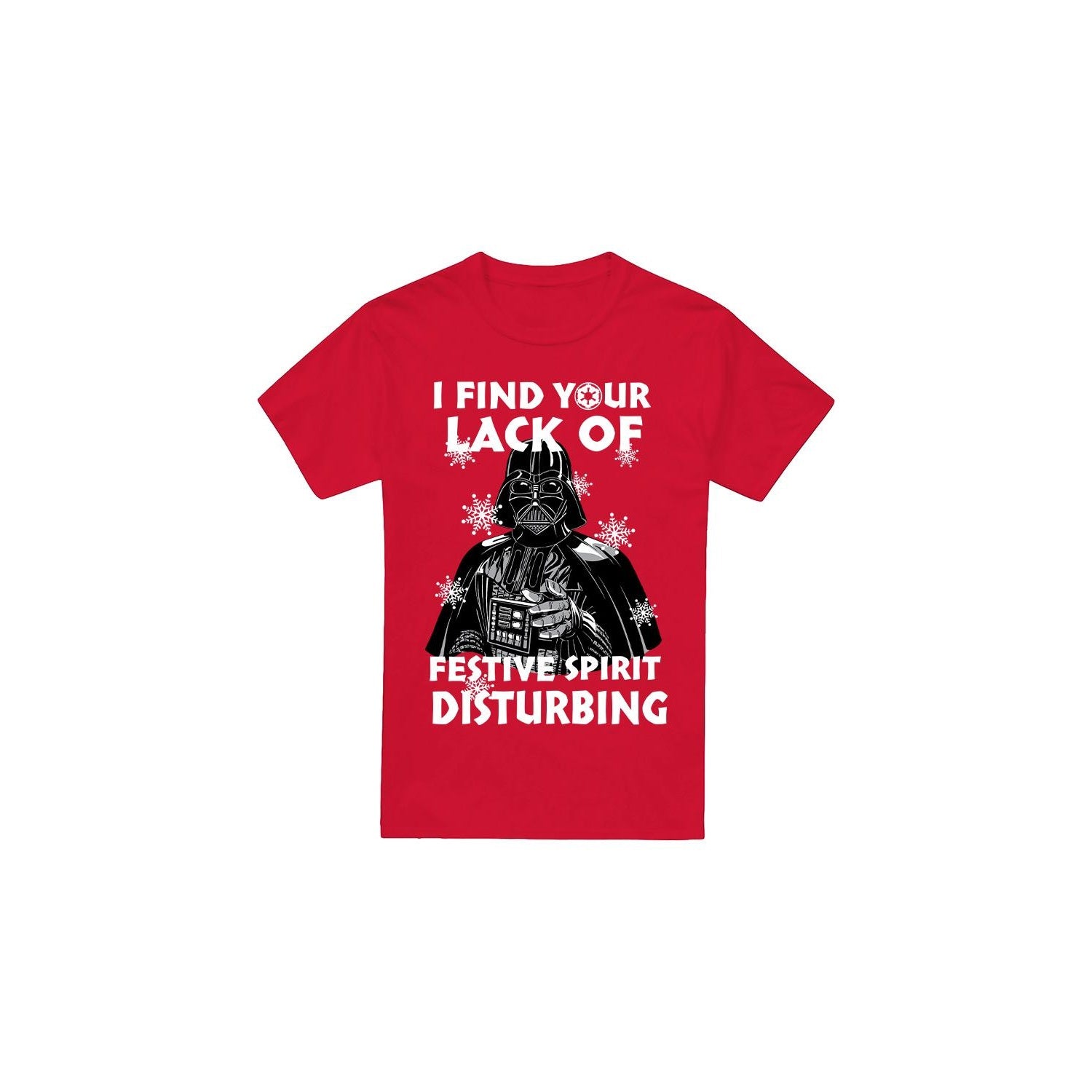 Red - Front - Star Wars Mens Lack Of Spirit Darth Vader Christmas T-Shirt