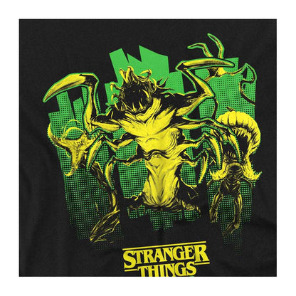 Black - Side - Stranger Things: Tales from '85 Womens-Ladies Monster Plants Fitted T-Shirt