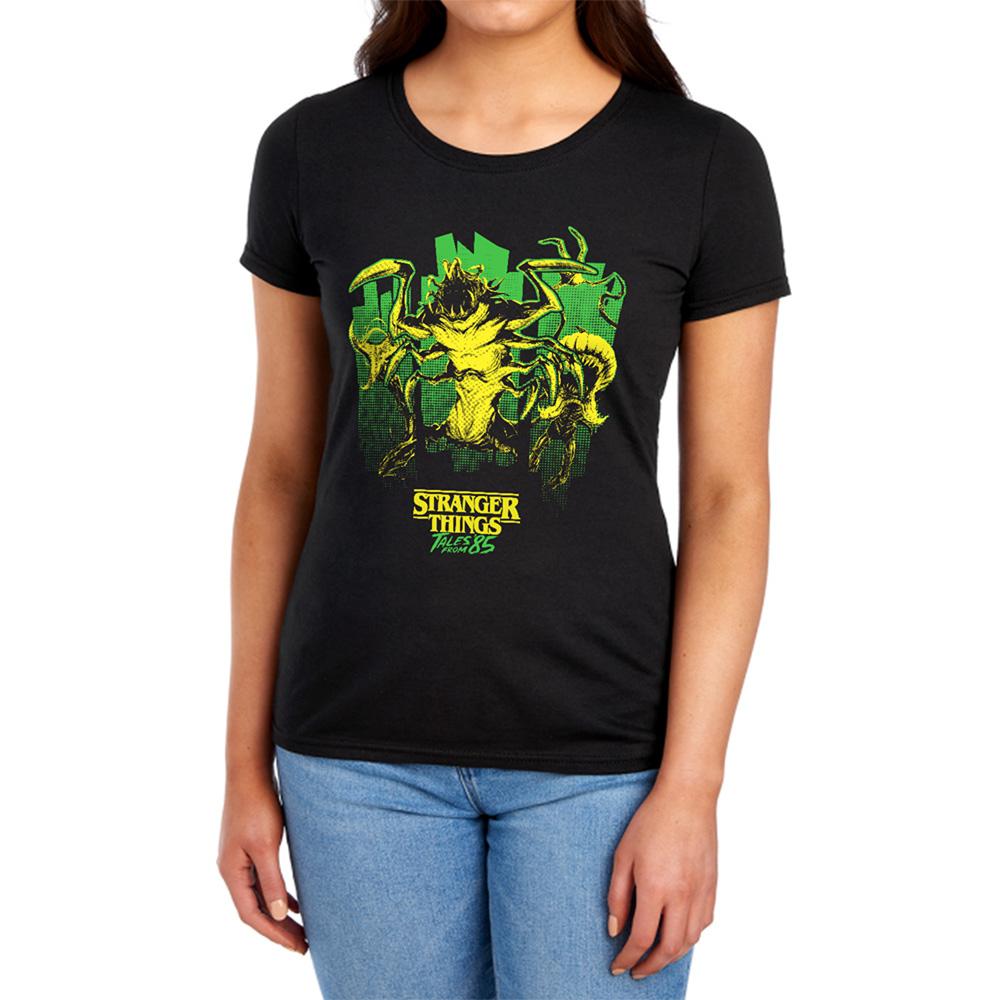 Black - Lifestyle - Stranger Things: Tales from '85 Womens-Ladies Monster Plants Fitted T-Shirt