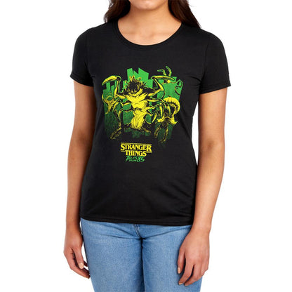 Black - Lifestyle - Stranger Things: Tales from '85 Womens-Ladies Monster Plants Fitted T-Shirt
