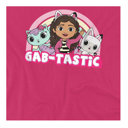 Hot Pink - Side - Gabby´s Dollhouse Childrens-Kids Rainbow T-Shirt