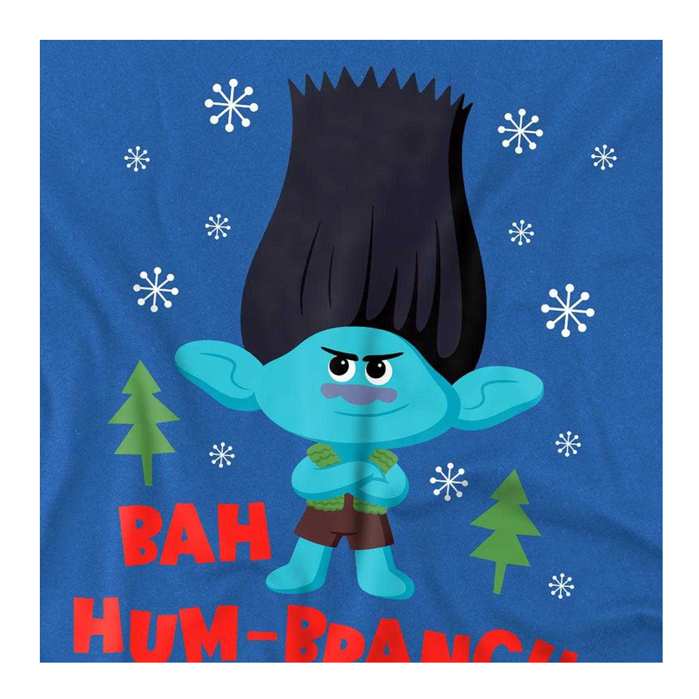 Royal Blue - Side - Trolls Childrens-Kids Bah Humbranch Ringspun Cotton T-Shirt