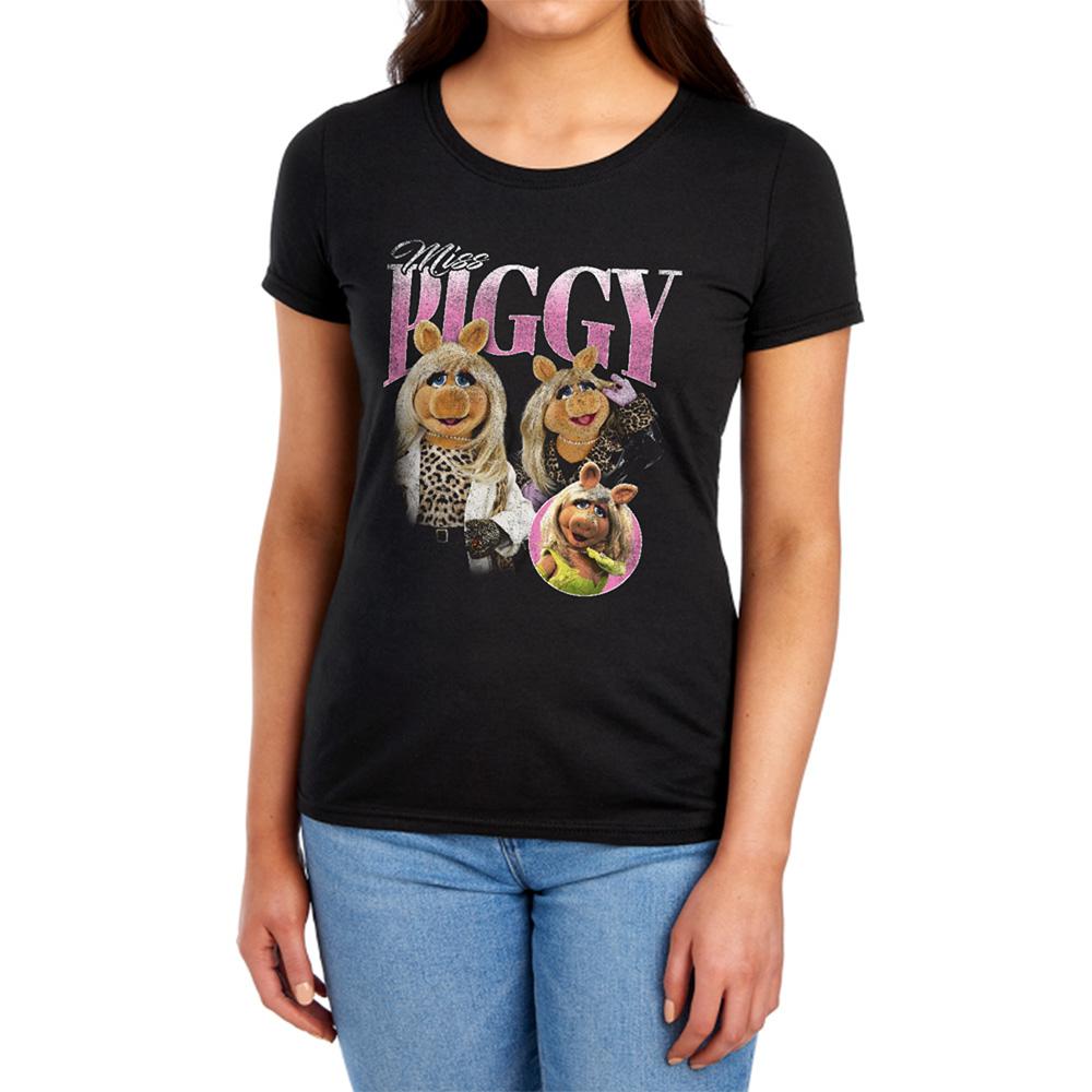 Black - Lifestyle - The Muppets Womens-Ladies Miss Piggy Homage Fitted T-Shirt