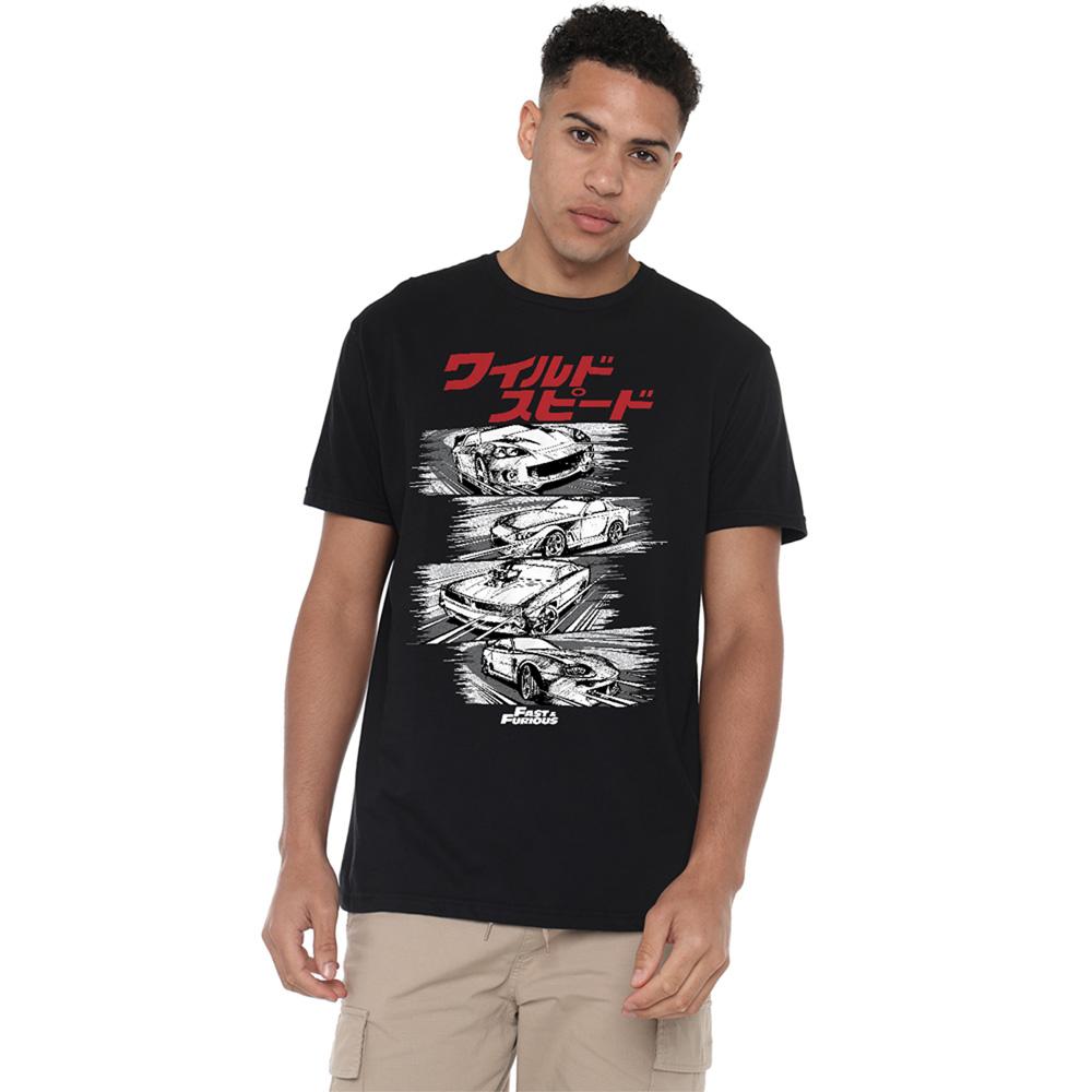 Black - Lifestyle - Fast & Furious Unisex Adult Street Racers Ringspun Cotton T-Shirt