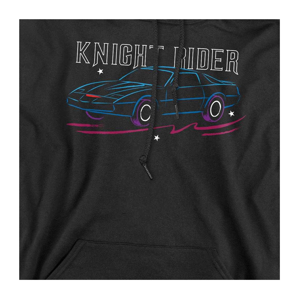 Black - Side - Knight Rider Unisex Adult Stars Midweight Long-Sleeved Hoodie