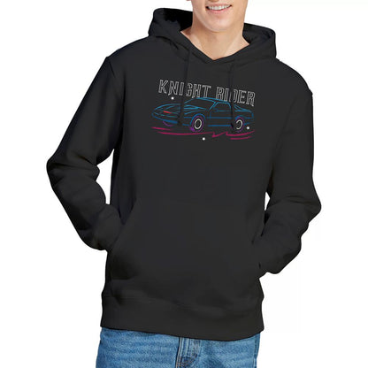 Black - Lifestyle - Knight Rider Unisex Adult Stars Midweight Long-Sleeved Hoodie