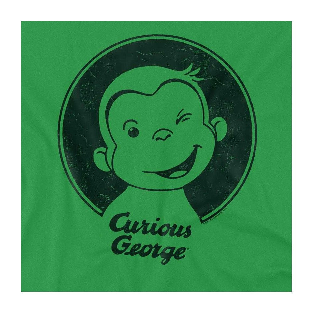 Kelly Green - Side - Curious George Unisex Adult Wink T-Shirt