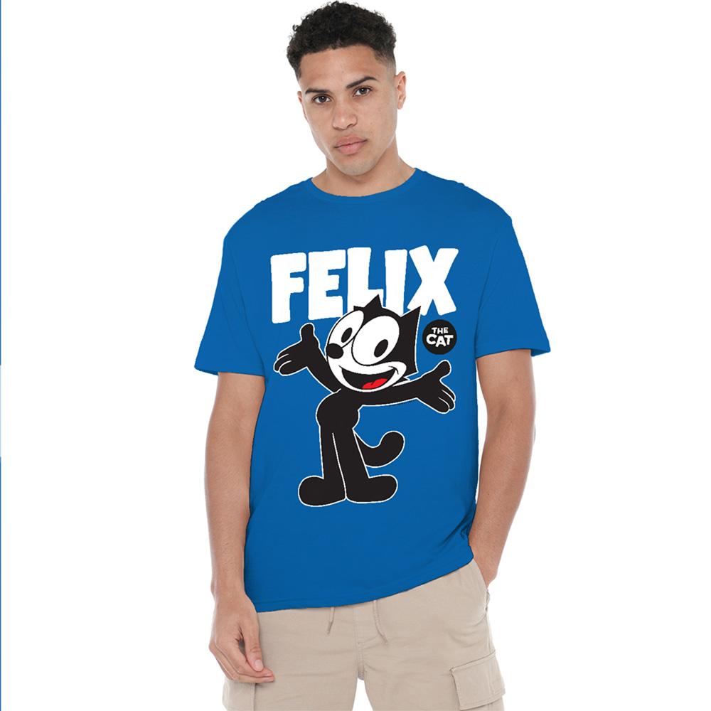 Royal Blue - Lifestyle - Felix The Cat Unisex Adult Logo T-Shirt