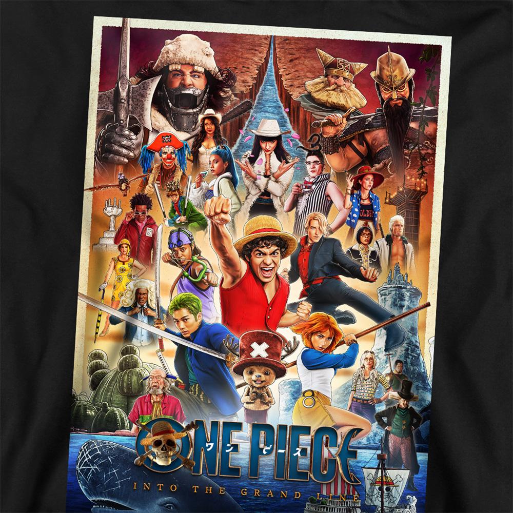 Black - Side - One Piece Unisex Adult Season 2 Midweight Long-Sleeved Sweatshirt