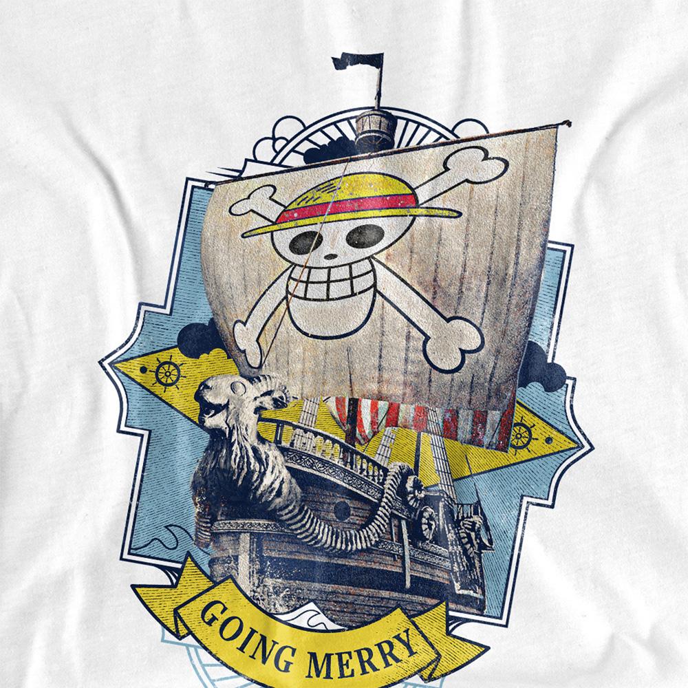 White - Side - One Piece Womens-Ladies Going Merry Fitted T-Shirt