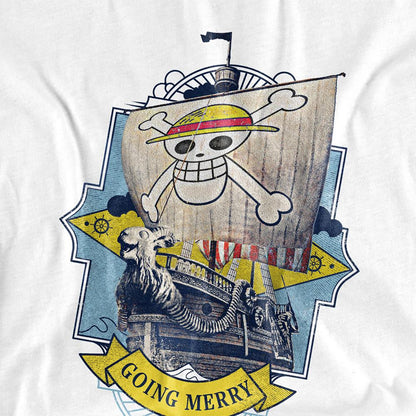 White - Side - One Piece Womens-Ladies Going Merry Fitted T-Shirt