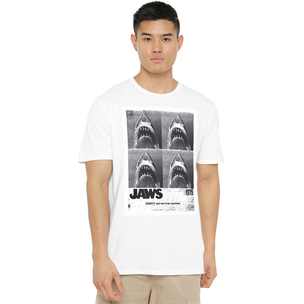 White - Lifestyle - Jaws Unisex Adult 1975 Copier T-Shirt