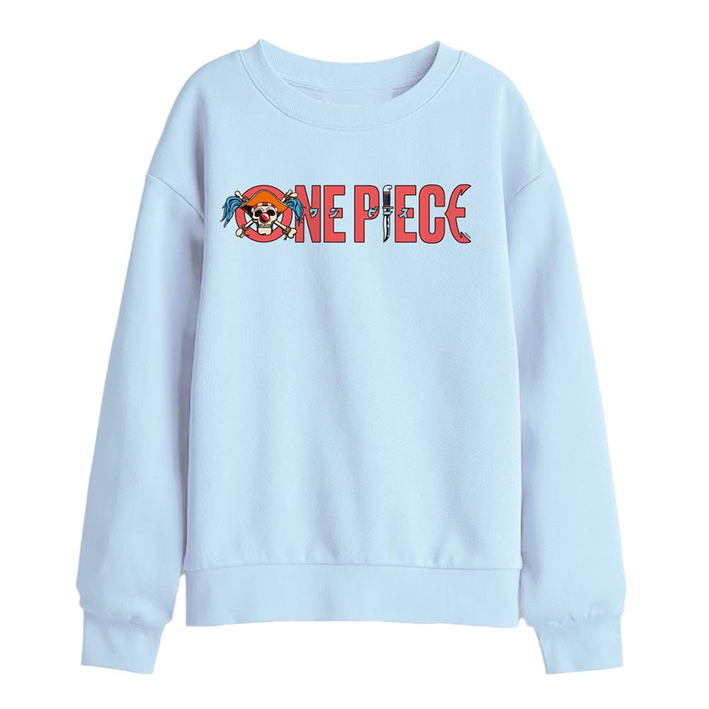 Light Blue - Front - One Piece Childrens-Kids Buggy the Clown Sweatshirt