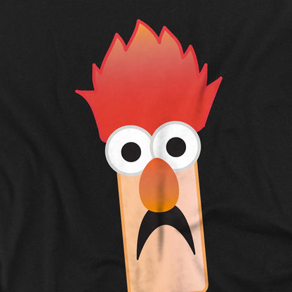 Black - Side - The Muppets Womens-Ladies Beaker Face Fitted T-Shirt