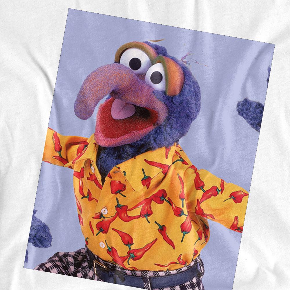 White - Side - The Muppets Womens-Ladies Gonzo Pose Ringspun Cotton Fitted T-Shirt