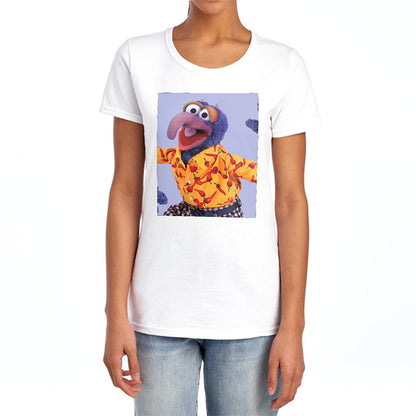 White - Lifestyle - The Muppets Womens-Ladies Gonzo Pose Ringspun Cotton Fitted T-Shirt