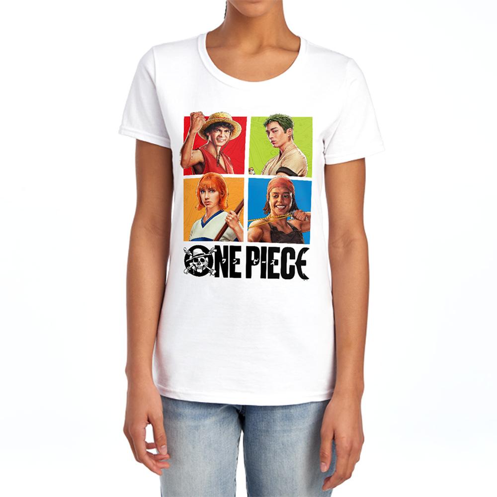 White - Lifestyle - One Piece Womens-Ladies Map Fitted T-Shirt