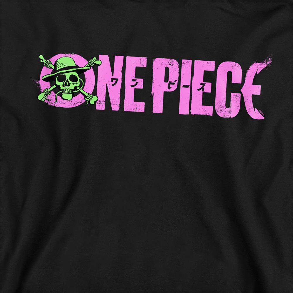 Black - Side - One Piece Childrens-Kids Jolly Roger Pullover Hoodie