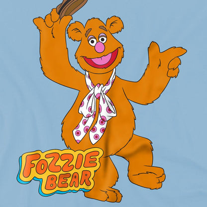 Light Blue - Side - The Muppets Childrens-Kids Fozzie Bear Dancing T-Shirt