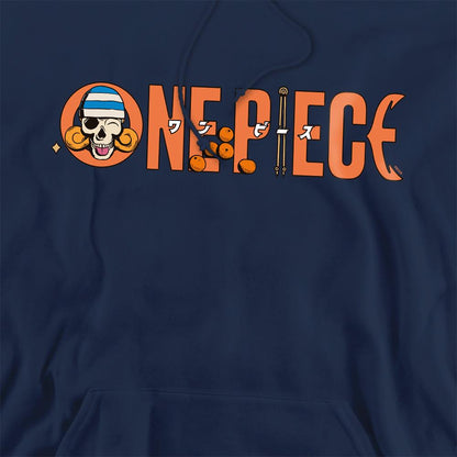 Navy - Side - One Piece Unisex Adult Nami Oranges Hoodie