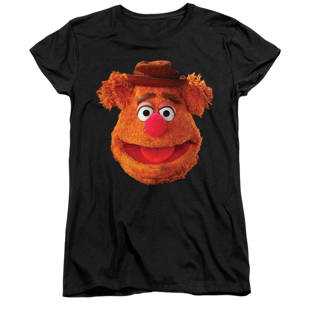 Black - Front - The Muppets Womens-Ladies Fozzie Bear Fitted T-Shirt