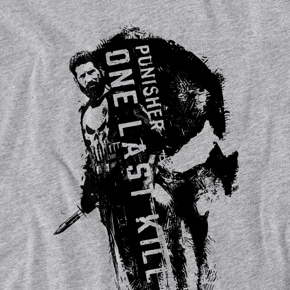 Athletic Heather - Side - The Punisher: One Last Kill Womens-Ladies Frank Castle Fitted T-Shirt