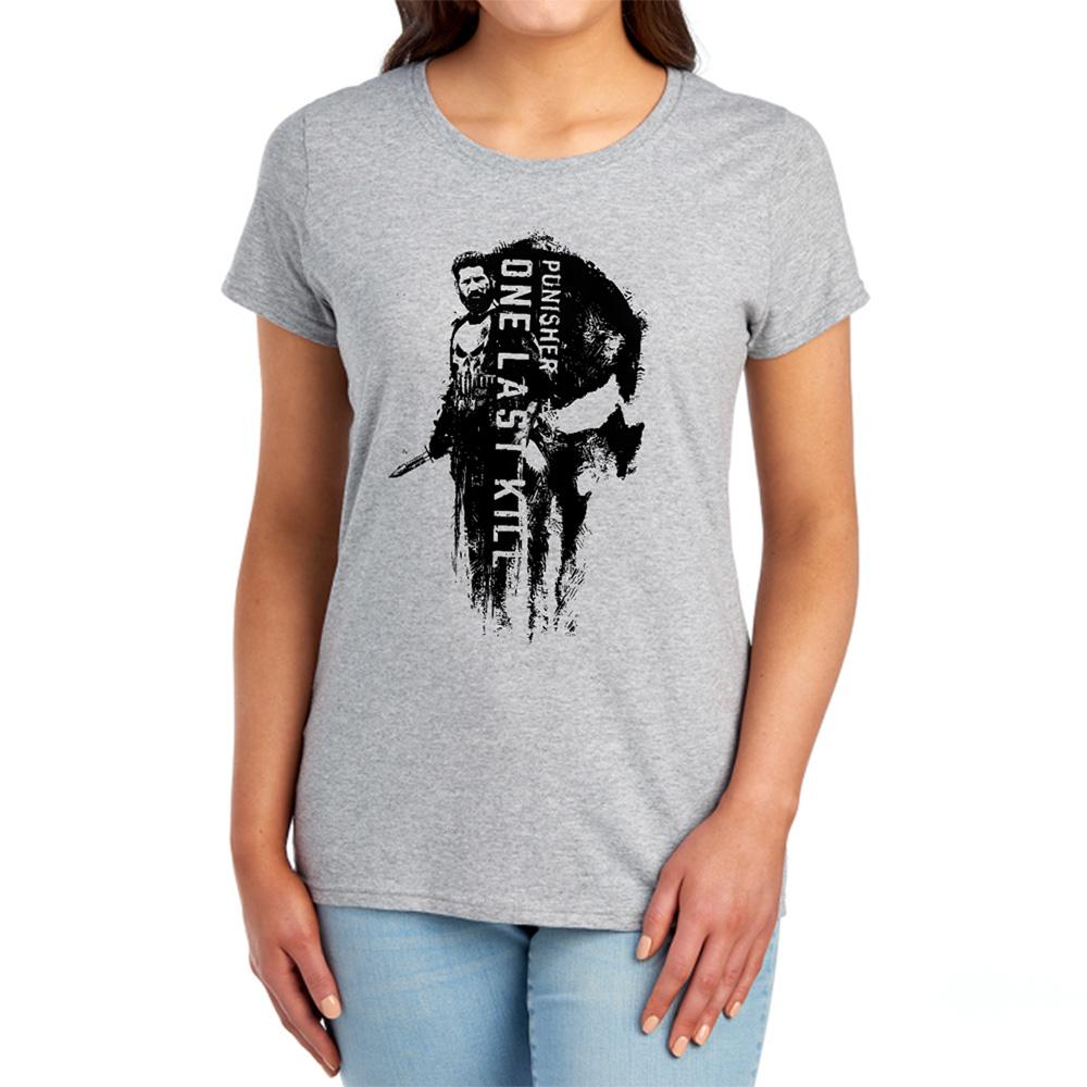 Athletic Heather - Lifestyle - The Punisher: One Last Kill Womens-Ladies Frank Castle Fitted T-Shirt