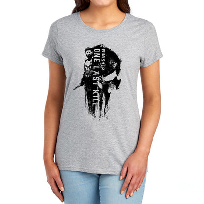 Athletic Heather - Lifestyle - The Punisher: One Last Kill Womens-Ladies Frank Castle Fitted T-Shirt