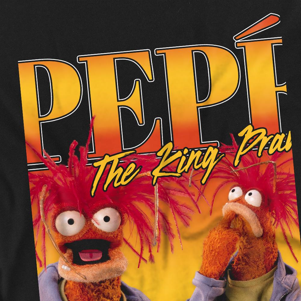 Black - Side - The Muppets Womens-Ladies Pepe Homage Fitted T-Shirt