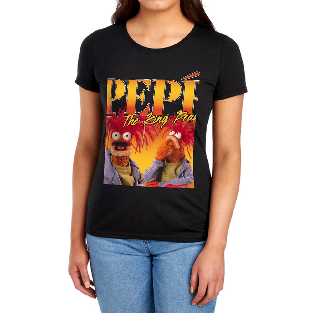 Black - Lifestyle - The Muppets Womens-Ladies Pepe Homage Fitted T-Shirt