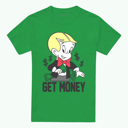 Kelly Green - Front - Richie Rich Unisex Adult Get Money Ringspun Cotton T-Shirt