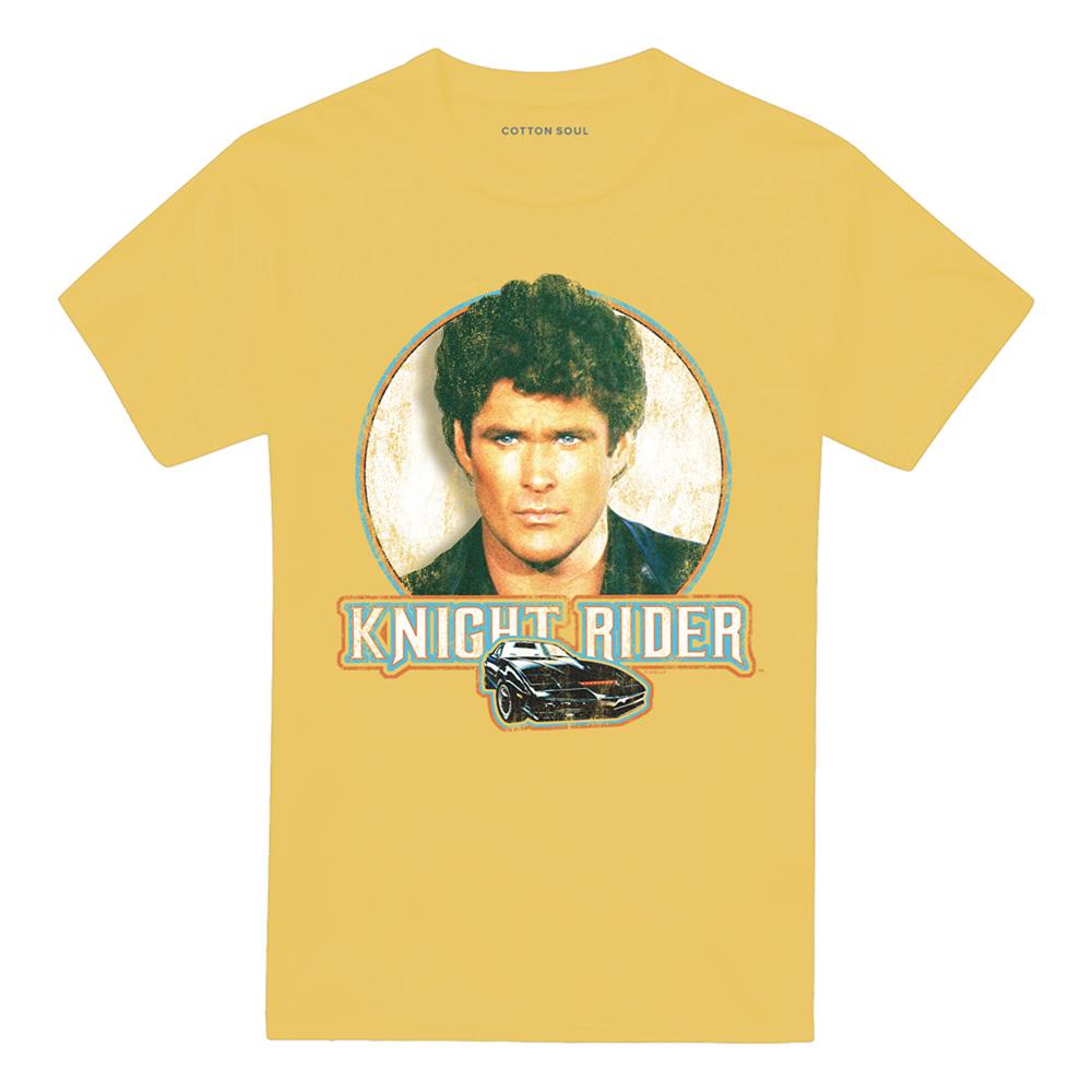 Banana Yellow - Front - Knight Rider Unisex Adult Hasselhoff Ringspun Cotton T-Shirt