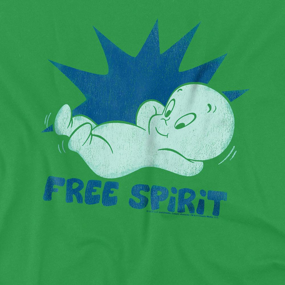 Kelly Green - Side - Casper The Friendly Ghost Unisex Adult Free Spirit T-Shirt