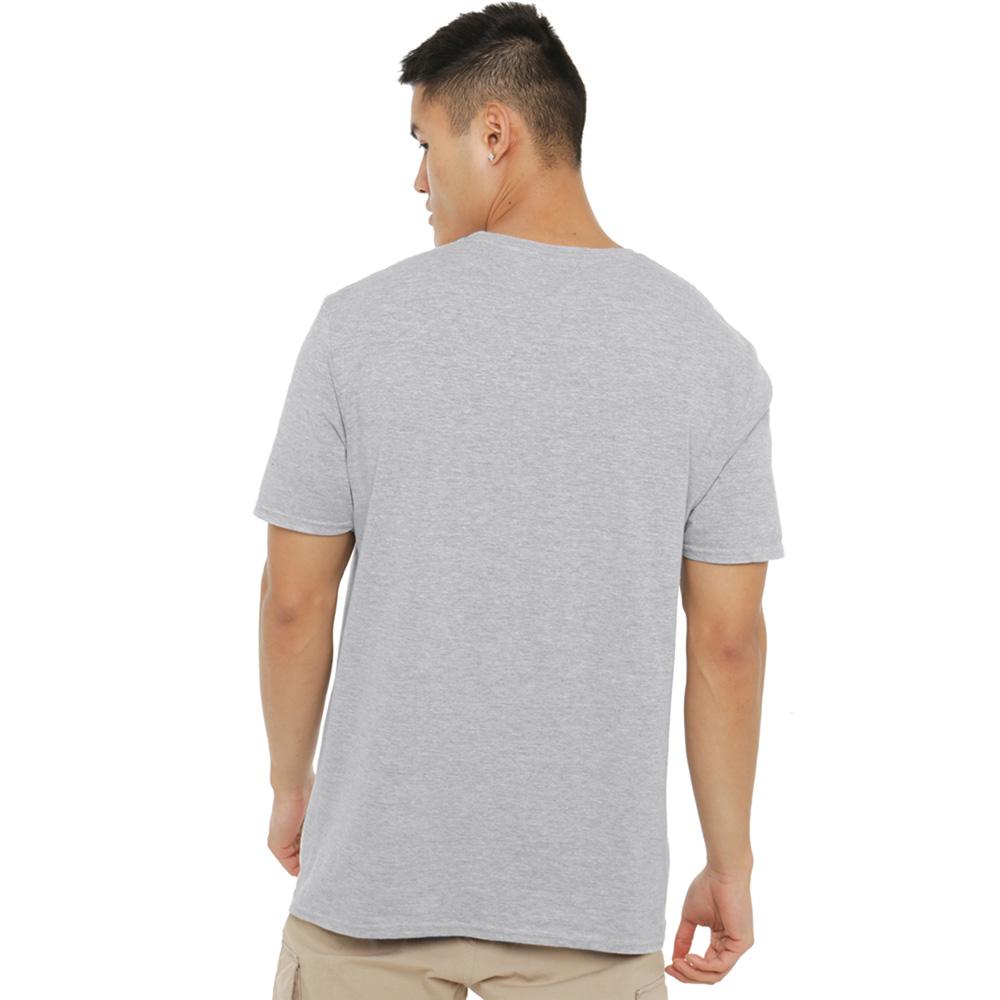 Athletic Heather - Pack Shot - Jurassic Park Unisex Adult Distressed Logo Ringspun Cotton T-Shirt