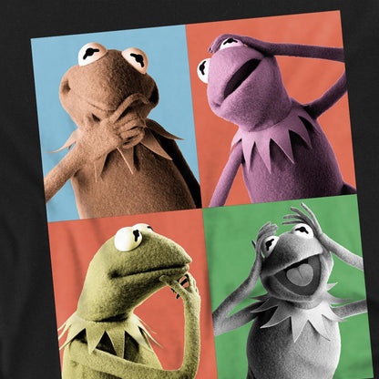 Black - Side - The Muppets Womens-Ladies Kermit Pose T-Shirt