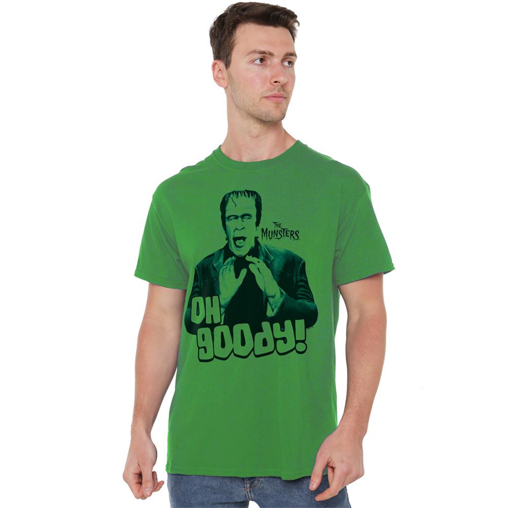 Kelly Green - Lifestyle - The Munsters Unisex Adult Herman Oh Goody Ringspun Cotton T-Shirt