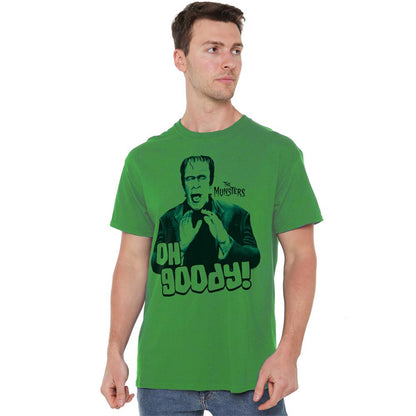 Kelly Green - Lifestyle - The Munsters Unisex Adult Herman Oh Goody Ringspun Cotton T-Shirt