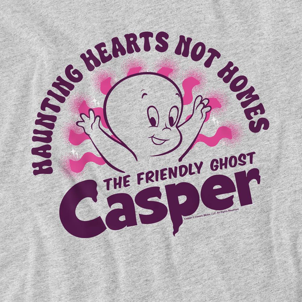 Athletic Heather - Side - Casper Unisex Adult Haunting Hearts T-Shirt